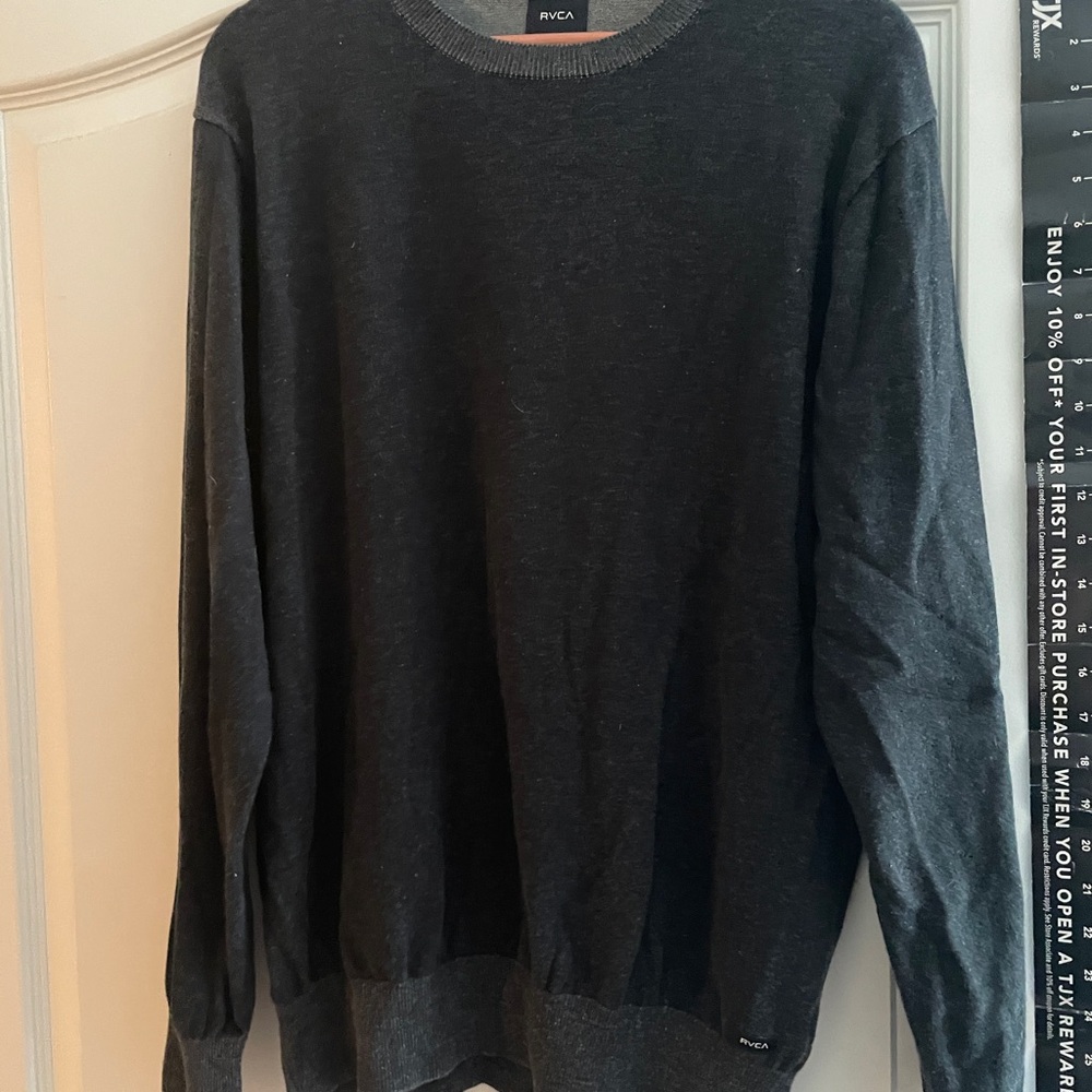 RVCA Crewneck Gray Sweater XL Slim